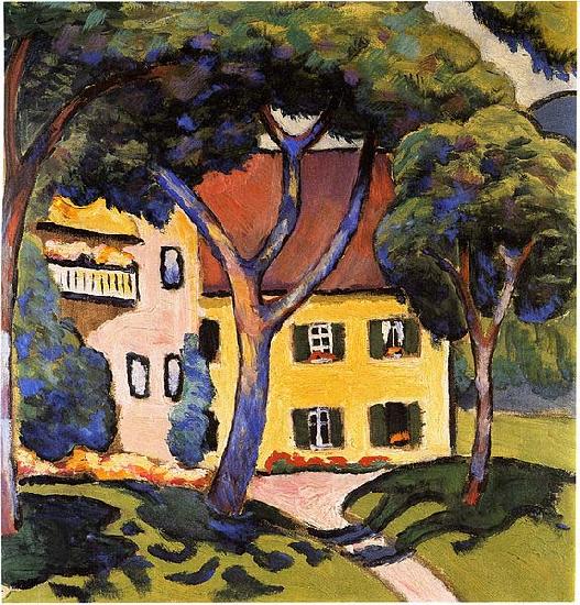 August Macke Staudacher's house at the Tegernsee oil painting picture